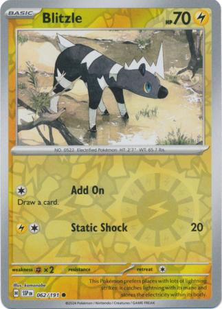 Blitzle Reverse Holo 062 - Surging Sparks Pokesingles