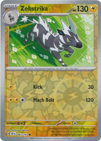 Zebstrika Reverse Holo 063 - Surging Sparks Pokesingles