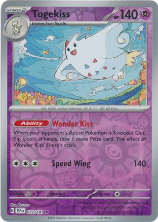 Togekiss Reverse Holo 072 - Surging Sparks Pokesingles