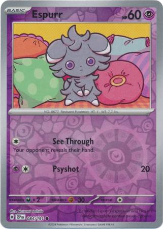 Espurr Reverse Holo 084 - Surging Sparks Pokesingles