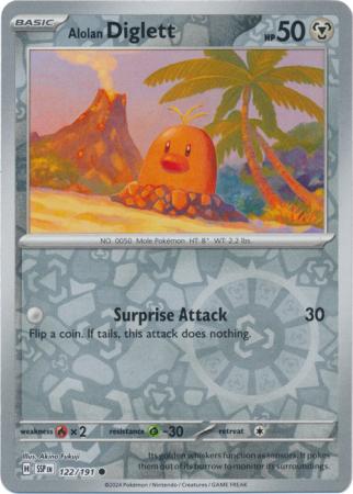 Alolan Diglett Reverse Holo 122 - Surging Sparks Pokesingles