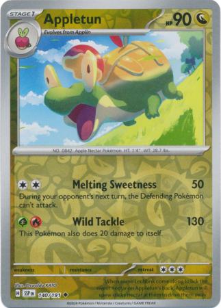 Appletun Reverse Holo 140 - Surging Sparks Pokesingles
