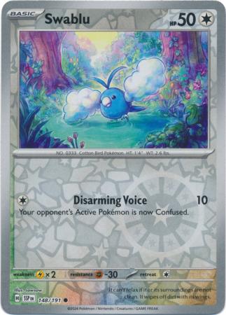 Swablu Reverse Holo 148 - Surging Sparks Pokesingles