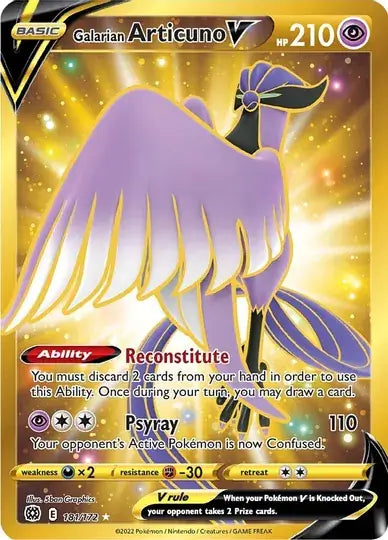 Galarian Articuno V 181, Brilliant Stars | Sword & Shield, v, 0.00 kr, Pokesingles. Kjøp pokemon kort til lave priser hos oss.