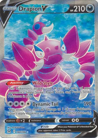 Drapion V 182, Lost Origin | Sword & Shield, , 0.00 kr, Pokesingles. Kjøp pokemon kort til lave priser hos oss.