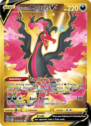 Galarian Moltres V 183, Brilliant Stars | Sword & Shield, v, 0.00 kr, Pokesingles. Kjøp pokemon kort til lave priser hos oss.