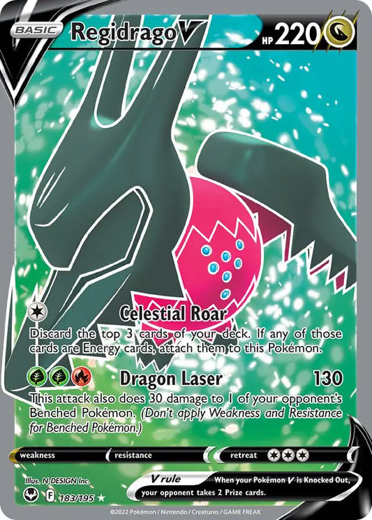 Regidrago V 183, Silver Tempest | Sword & Shield, , 0.00 kr, Pokesingles. Kjøp pokemon kort til lave priser hos oss.