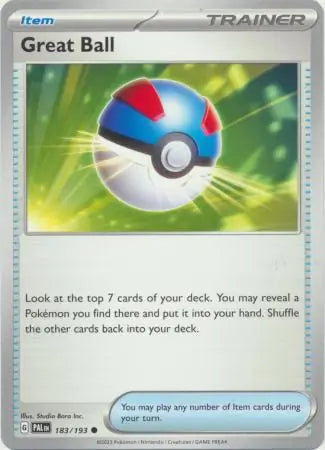 Great Ball 183 - Paldea Evolved Pokesingles