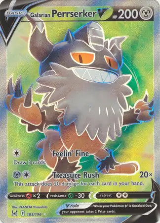 Galarian Perrserker V 183, Lost Origin | Sword & Shield, , 0.00 kr, Pokesingles. Kjøp pokemon kort til lave priser hos oss.