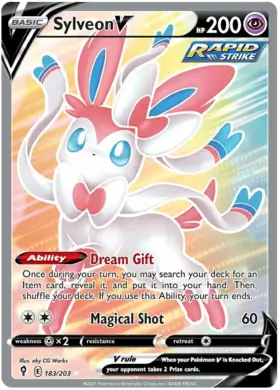 Sylveon V 183, Evolving Skies | Sword & Shield, secret, 5.00 kr, Pokesingles. Kjøp pokemon kort til lave priser hos oss.