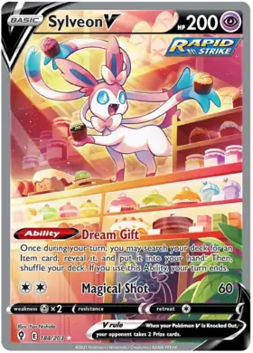 Sylveon V 184, Evolving Skies | Sword & Shield, secret, 5.00 kr, Pokesingles. Kjøp pokemon kort til lave priser hos oss.