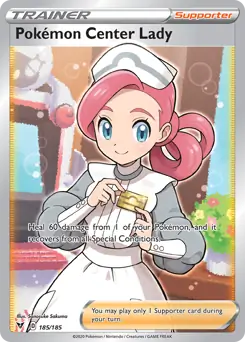 Full Art Pokemon Center Lady 185 - Vivid Voltage Pokesingles