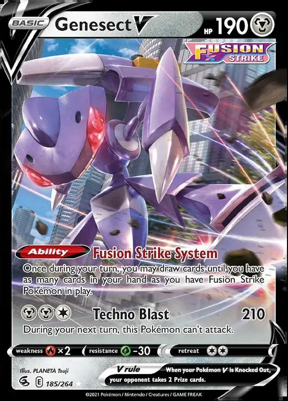 Genesect V 185, Fusion Strike | Sword & Shield, , 20.00 kr, Pokesingles. Kjøp pokemon kort til lave priser hos oss.