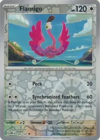 Flamigo Reverse Holo 185, Obsidian Flames | Scarlet & Violet, , 4.00 kr, Pokesingles. Kjøp pokemon kort til lave priser hos oss.