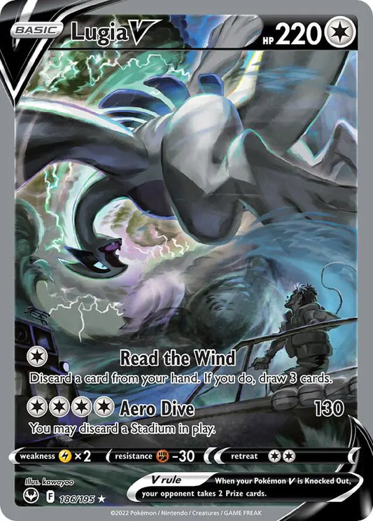 Lugia V 186, Silver Tempest | Sword & Shield, , 0.00 kr, Pokesingles. Kjøp pokemon kort til lave priser hos oss.