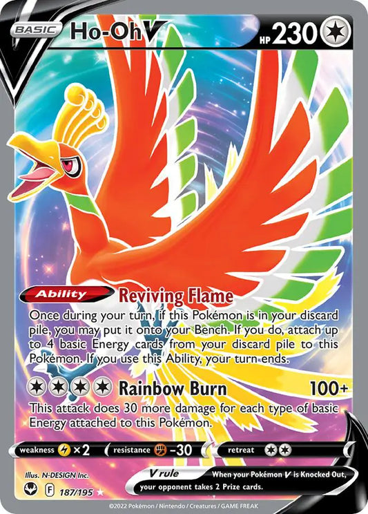 Ho-Oh V 187, Silver Tempest | Sword & Shield, , 0.00 kr, Pokesingles. Kjøp pokemon kort til lave priser hos oss.
