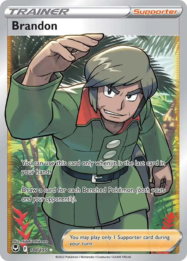 Brandon 188, Silver Tempest | Sword & Shield, , 0.00 kr, Pokesingles. Kjøp pokemon kort til lave priser hos oss.