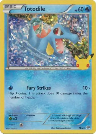 Totodile Holo 18 - Mcdonald's 25th Anniversary