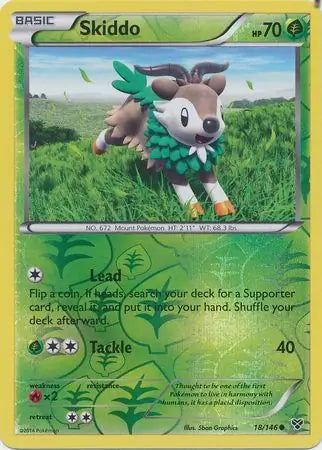 Skiddo Reverse Holo 18 - XY Base Pokesingles