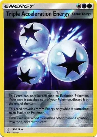 Triple Acceleration Energy Reverse Holo 190 - Unbroken Bonds Pokesingles