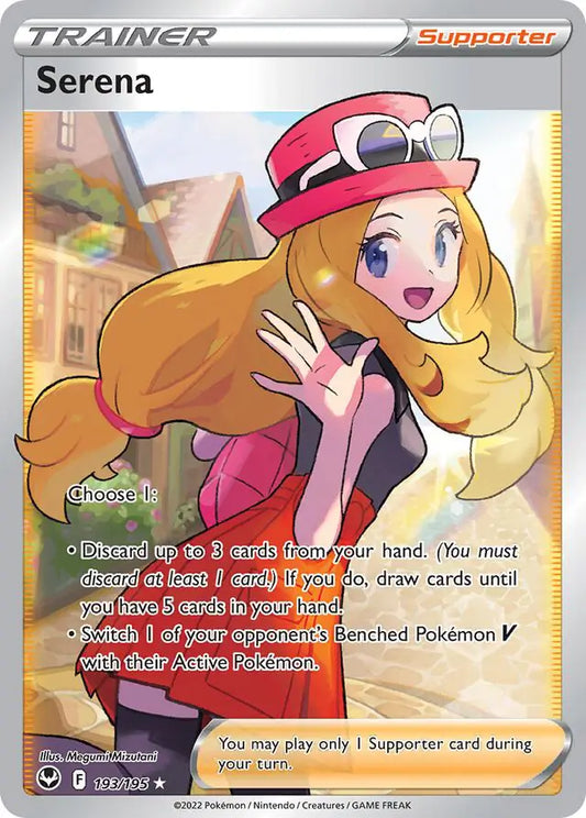 Serena 193, Silver Tempest | Sword & Shield, , 0.00 kr, Pokesingles. Kjøp pokemon kort til lave priser hos oss.