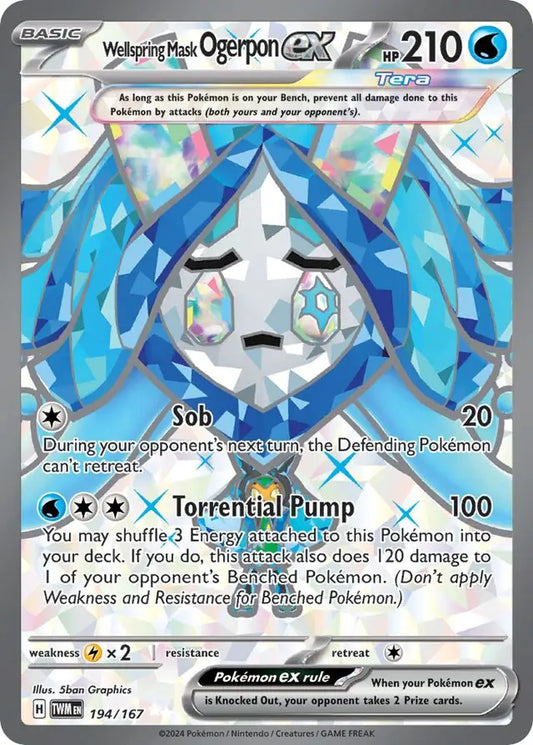 Wellspring Mask Ogerpon ex 194, Twilight Masquerade | Scarlet & Violet, secret, 5.00 kr, Pokesingles. Kjøp pokemon kort til lave priser hos oss.