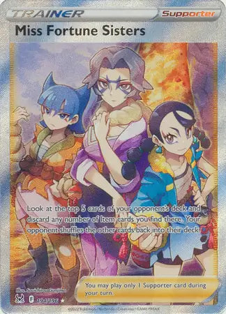 Miss Fortune Sisters 194, Lost Origin | Sword & Shield, , 0.00 kr, Pokesingles. Kjøp pokemon kort til lave priser hos oss.