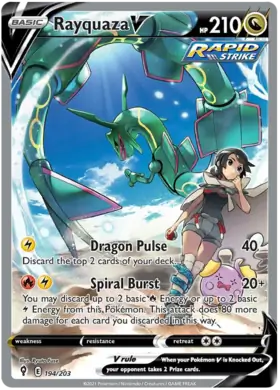 Rayquaza V 194, Evolving Skies | Sword & Shield, secret, 5.00 kr, Pokesingles. Kjøp pokemon kort til lave priser hos oss.