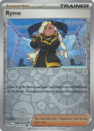 Ryme Reverse Holo 194, Obsidian Flames | Scarlet & Violet, secret, 5.00 kr, Pokesingles. Kjøp pokemon kort til lave priser hos oss.