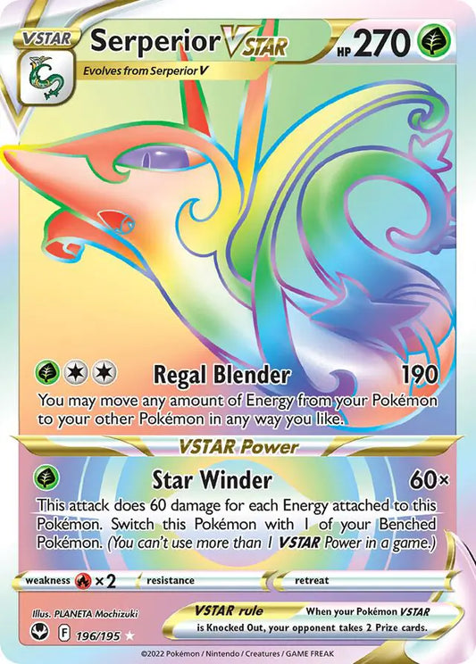 Serperior VSTAR 196, Silver Tempest | Sword & Shield, , 0.00 kr, Pokesingles. Kjøp pokemon kort til lave priser hos oss.