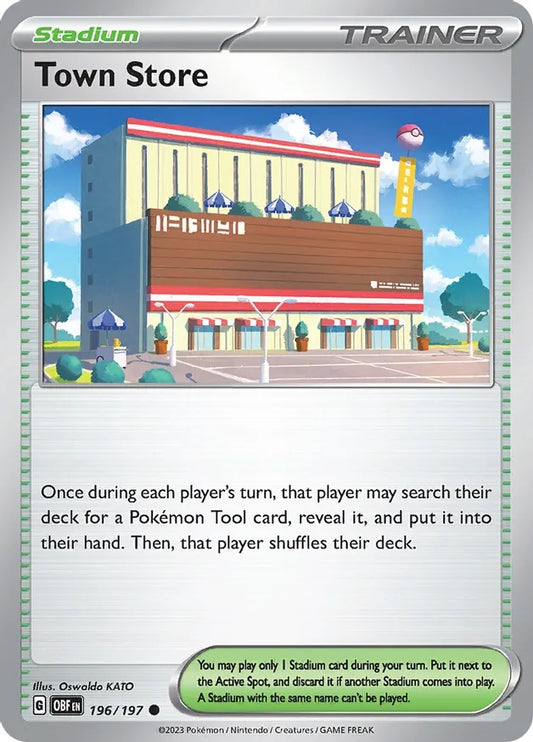 Town Store 196, Obsidian Flames | Scarlet & Violet, secret, 5.00 kr, Pokesingles. Kjøp pokemon kort til lave priser hos oss.