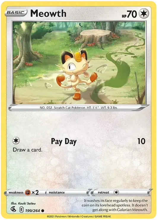 Meowth 199, Fusion Strike | Sword & Shield, , 0.00 kr, Pokesingles. Kjøp pokemon kort til lave priser hos oss.