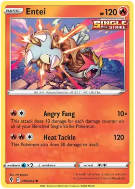 Entei Holo Rare 019, Evolving Skies | Sword & Shield, , 5.00 kr, Pokesingles. Kjøp pokemon kort til lave priser hos oss.