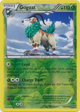 Gogoat Reverse Holo 19 - XY Base Pokesingles
