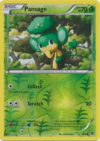 Pansage Reverse Holo 1 - Emerging Powers Pokesingles