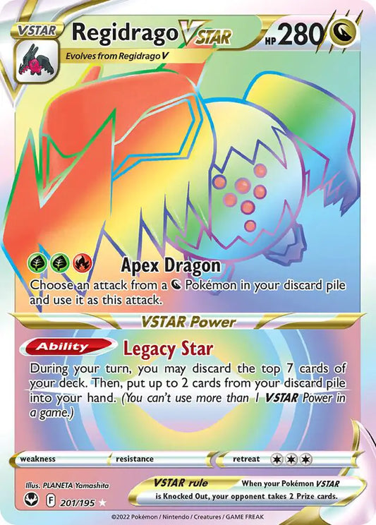 Regidrago VSTAR 201, Silver Tempest | Sword & Shield, , 0.00 kr, Pokesingles. Kjøp pokemon kort til lave priser hos oss.