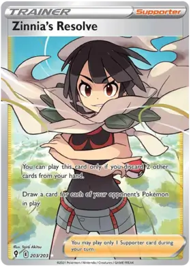 Zinnia's Resolve 203, Evolving Skies | Sword & Shield, secret, 5.00 kr, Pokesingles. Kjøp pokemon kort til lave priser hos oss.