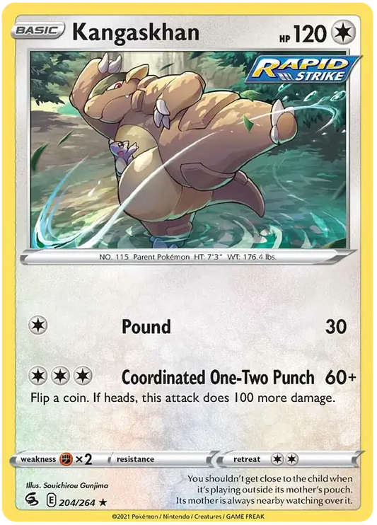 Kangaskhan 204, Fusion Strike | Sword & Shield, , 0.00 kr, Pokesingles. Kjøp pokemon kort til lave priser hos oss.