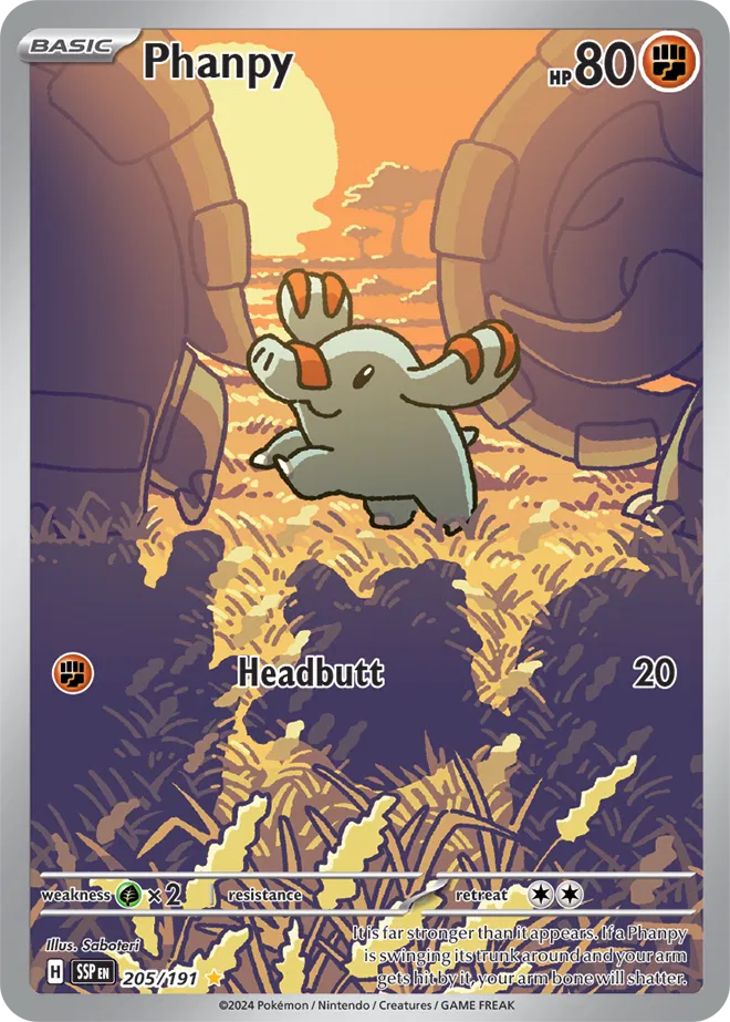 Phanpy 205 - Surging Sparks Pokesingles