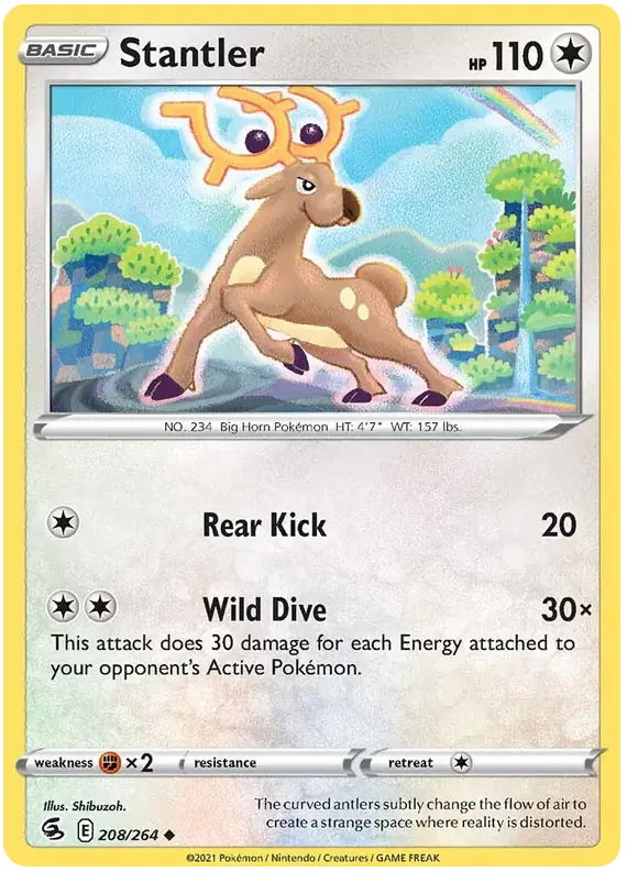 Stantler 208, Fusion Strike | Sword & Shield, , 0.00 kr, Pokesingles. Kjøp pokemon kort til lave priser hos oss.