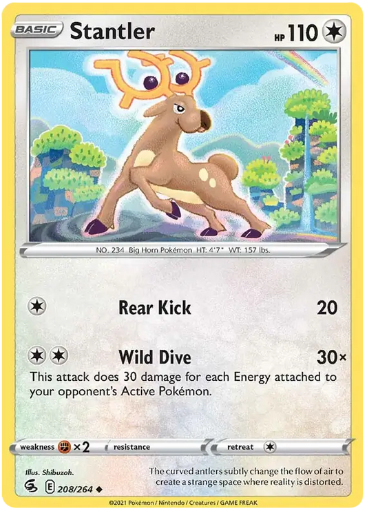 Stantler 208, Fusion Strike | Sword & Shield, , 0.00 kr, Pokesingles. Kjøp pokemon kort til lave priser hos oss.