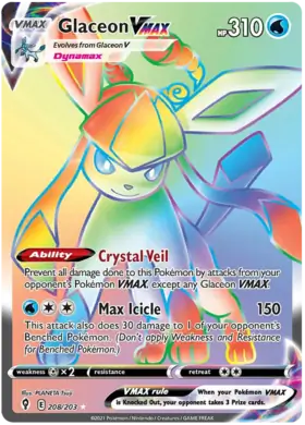 Glaceon VMAX 208, Evolving Skies | Sword & Shield, secret, 5.00 kr, Pokesingles. Kjøp pokemon kort til lave priser hos oss.