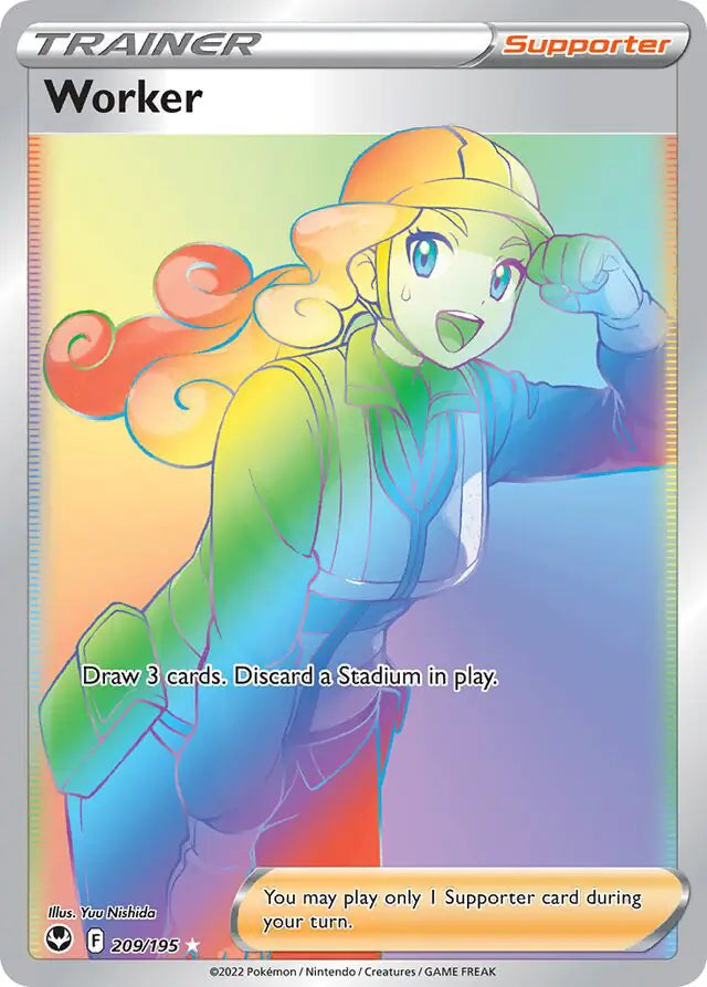 Worker 209, Silver Tempest | Sword & Shield, , 0.00 kr, Pokesingles. Kjøp pokemon kort til lave priser hos oss.