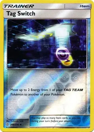 Tag Switch Reverse Holo 209/236 - Unified Minds Pokesingles