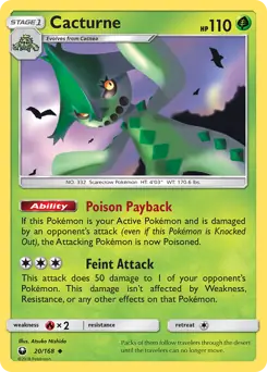 Cacturne 20 - Celestial Storm Pokesingles