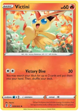 Victini Holo Rare 020, Evolving Skies | Sword & Shield, , 5.00 kr, Pokesingles. Kjøp pokemon kort til lave priser hos oss.