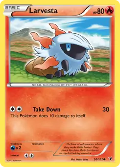 Larvesta 20 - Noble Victories Pokesingles