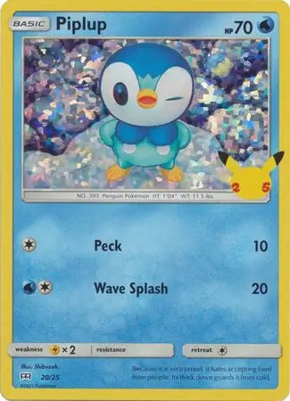 Piplup Holo 20 - Mcdonald's 25th Anniversary
