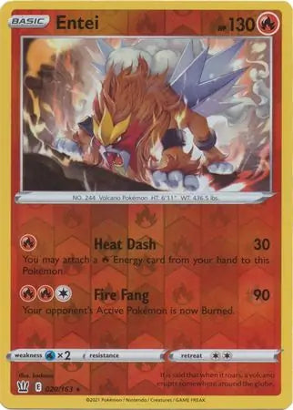Entei Reverse Holo 020 - Battle Styles