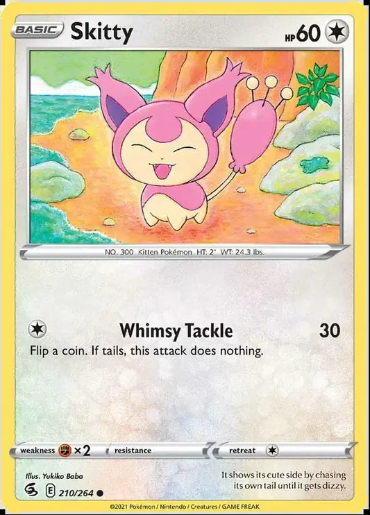 Skitty 210, Fusion Strike | Sword & Shield, , 0.00 kr, Pokesingles. Kjøp pokemon kort til lave priser hos oss.